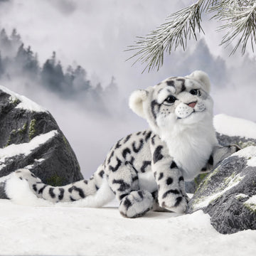 Realistic Snow Leopard Stuffed Plush Toy